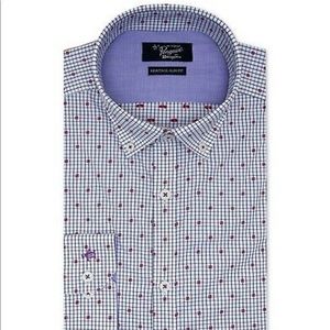Original penguin mens Heritage slim-fit stretch dress shirt